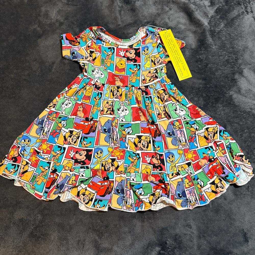 WeiWei Disney Characters Twirl Dress Size 3T Comic Print